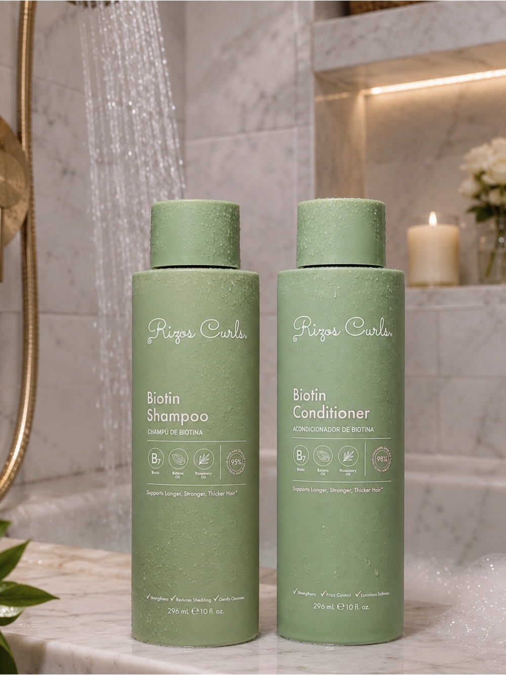 Rizos Curls Biotin Shampoo and Conditioner